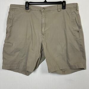 Duluth Trading Shorts Mens 40 Beige Flex Ballroom Khakis Chino Stretch Casual